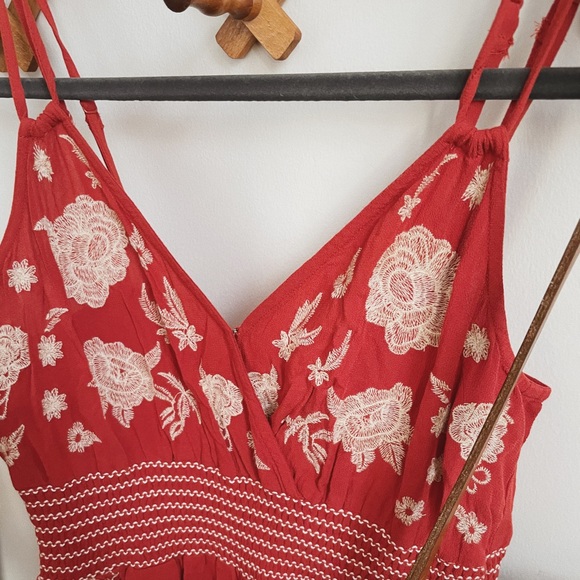 Worn once Embroidered American Eagle jumpsuit • Perfect for Fall - Picture 2 of 3